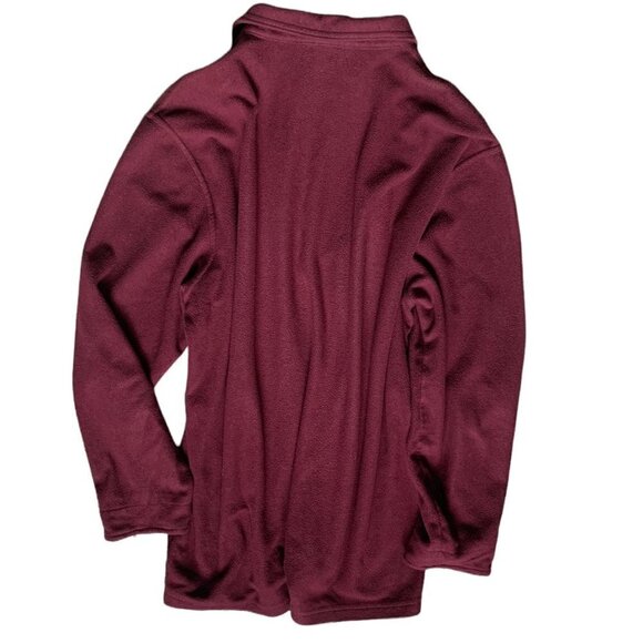 Lands' End Mens XL 46/48 Polartec Fleece 1/4 Zip Pullover Burgundy 41C - Picture 4 of 8